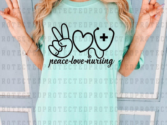 PEACE LOVE NURSING *SINGLE COLOR* - DTF TRANSFER