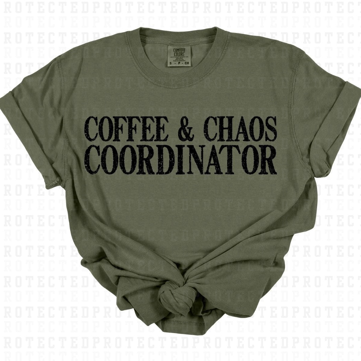 COFFEE & CHAOS COORDINATOR *SINGLE COLOR* - DTF TRANSFER