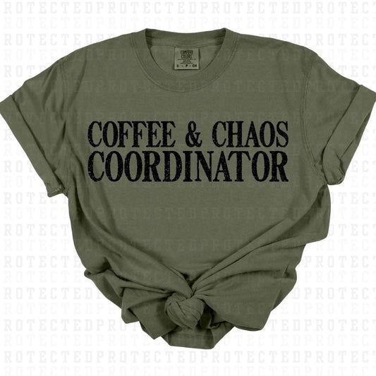 COFFEE & CHAOS COORDINATOR *SINGLE COLOR* - DTF TRANSFER