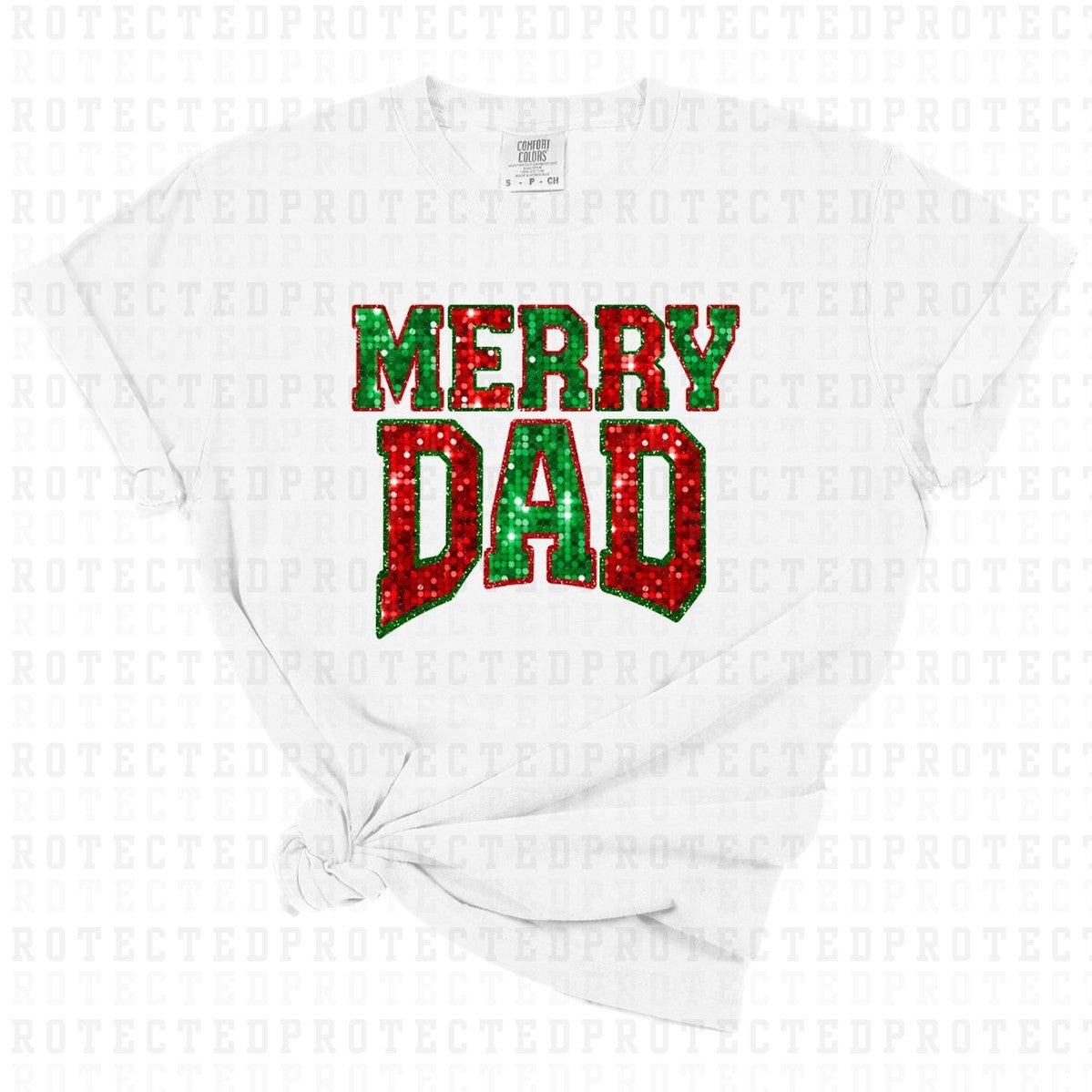 MERRY DAD *FAUX SEQUIN* - DTF TRANSFER