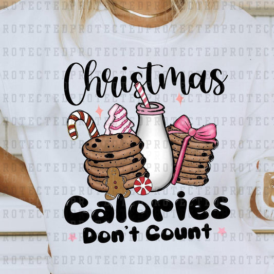 CHRISTMAS CALORIES DONT COUNT - DTF TRANSFER