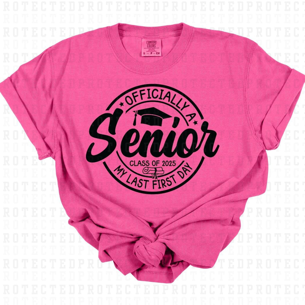 OFFICALLY A SENIOR 2025 *SINGLE COLOR* - DTF TRANSFER