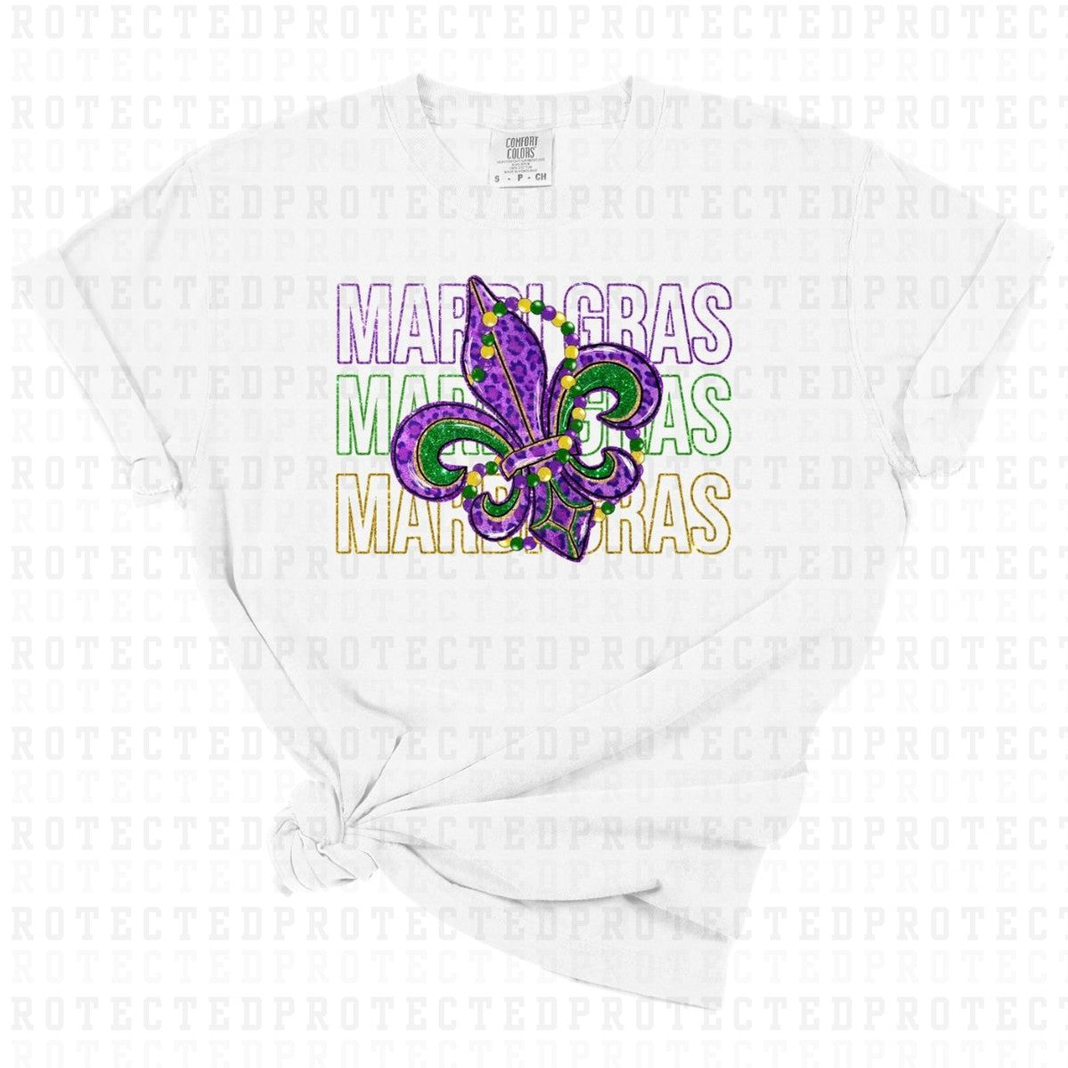 MARDI GRAS 3X *FAUX SEQUIN* - DTF TRANSFER