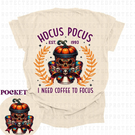 COQUETTE COFFEE TO FOCUS (POCKET/BACK) - DTF TRANSFER