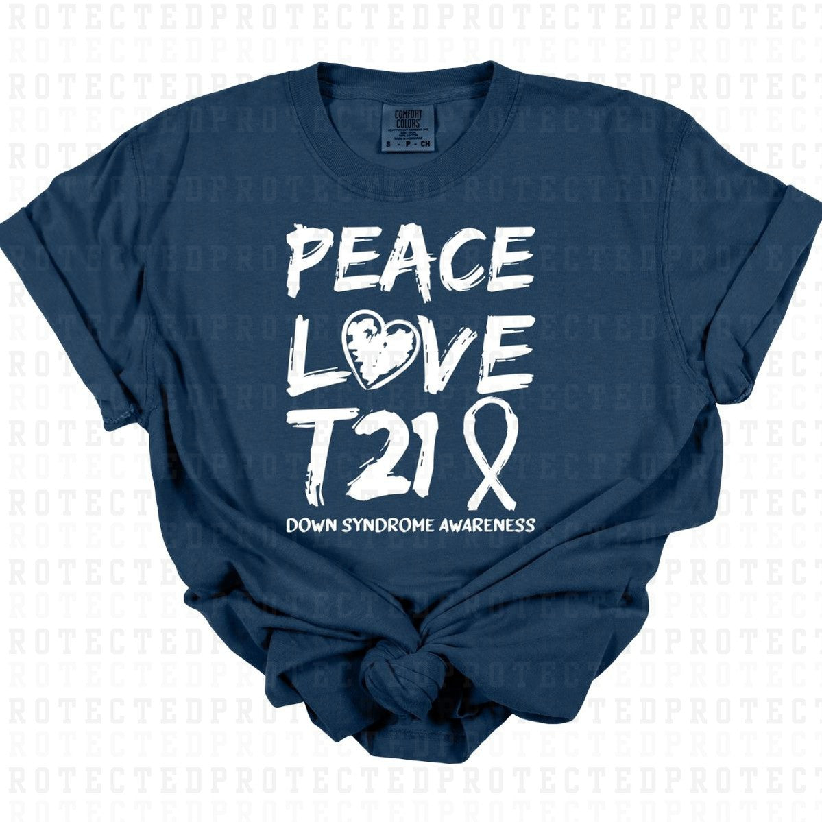 PEACE LOVE T21 *SINGLE COLOR* - DTF TRANSFER