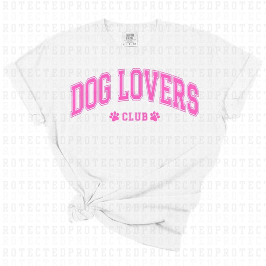 DOG LOVERS CLUB *PINK - SINGLE COLOR* - DTF TRANSFER