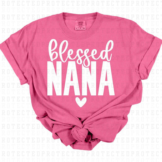 BLESSED NANA *WHITE - SINGLE COLOR* - DTF TRANSFER