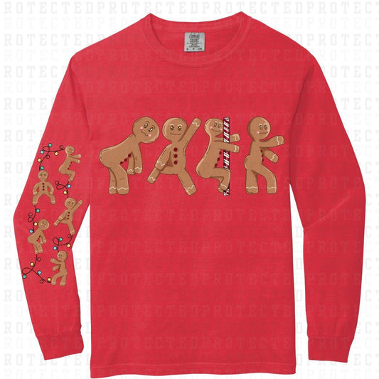 DANCING GINGERBREAD MEN *SLEEVE DESIGN WILL COME IN 6"*(FULL FRONT/1 SLEEVE)- DTF TRANSFER