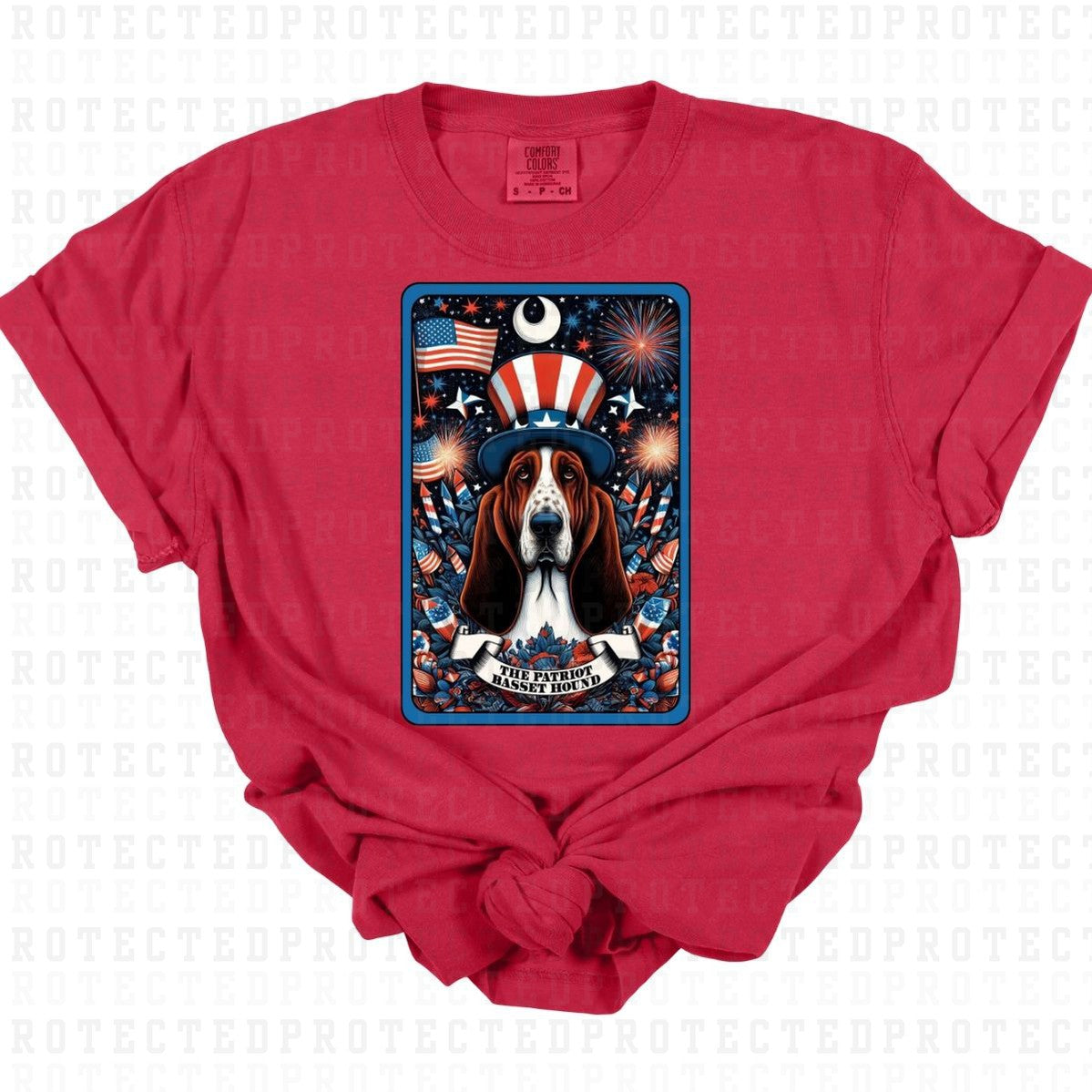 PATRIOT BASSET HOUND - DTF TRANSFER