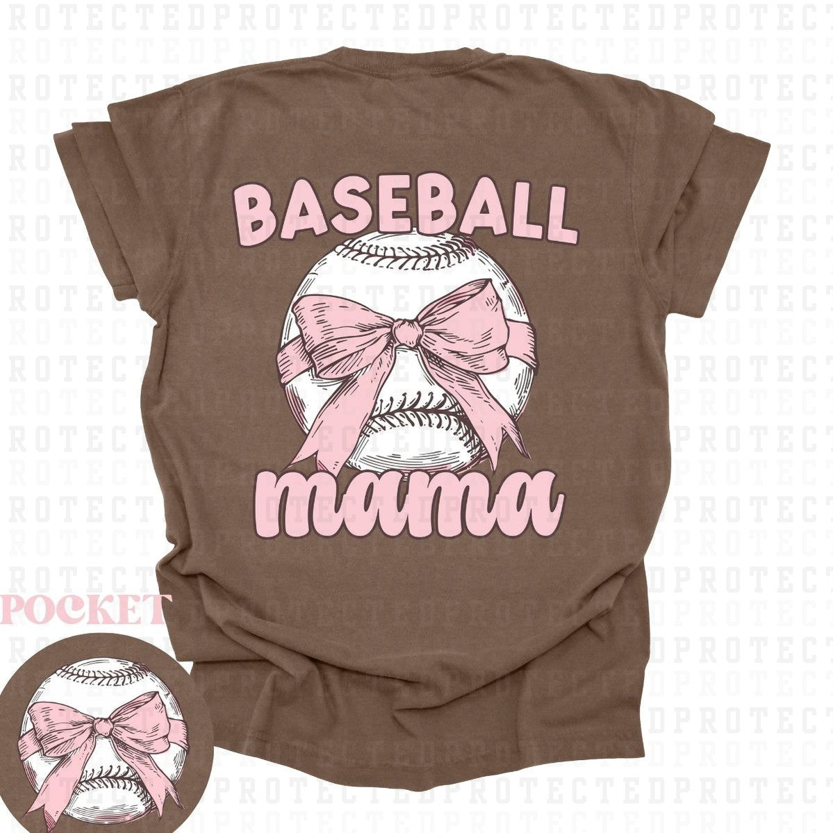 COQUETTE BASEBALL MAMA (POCKET/BACK) - DTF TRANSFER