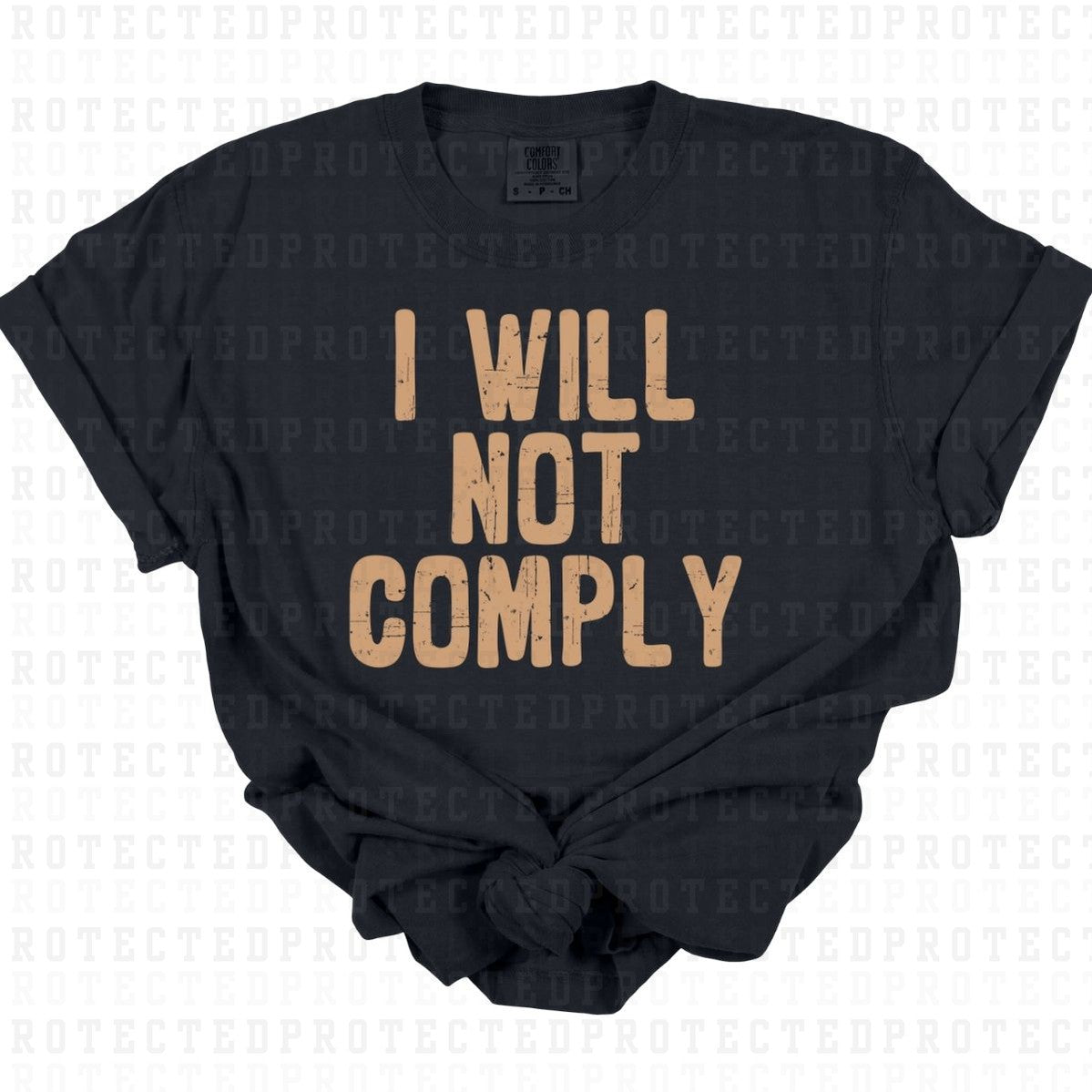 I WILL NOT COMPLY *SINGLE COLOR* - DTF TRANSFER