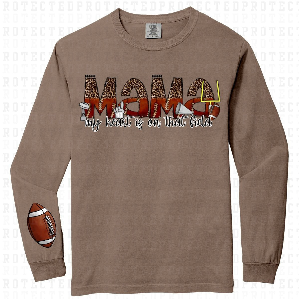 MAMA MY HEART IS ON THAT FIELD *SLEEVE DESIGN COMES IN 4"*(FULL FRONT/1 SLEEVE) - DTF TRANSFER