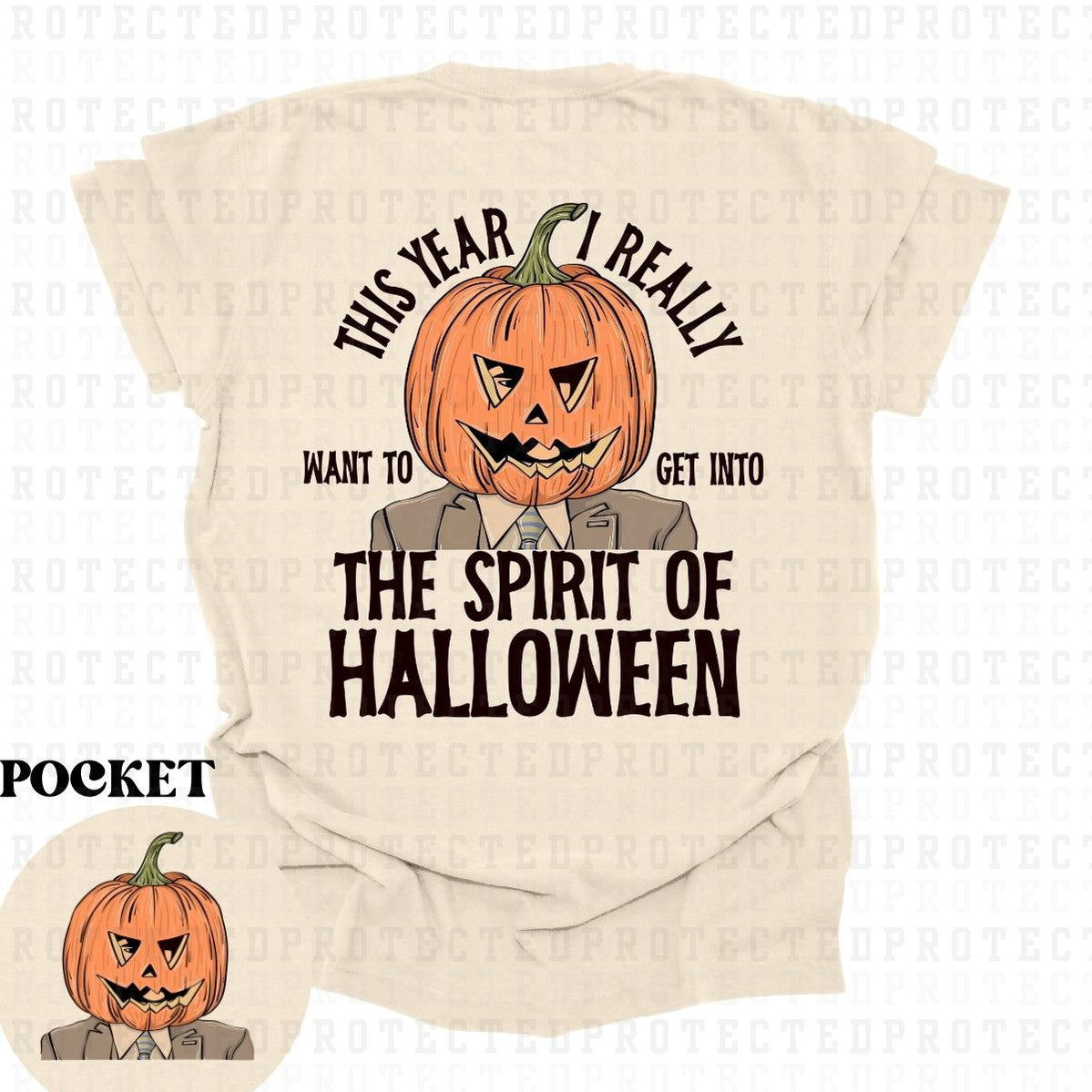 THE SPIRIT OF HALLOWEEN(POCKET/BACK) - DTF TRANSFER