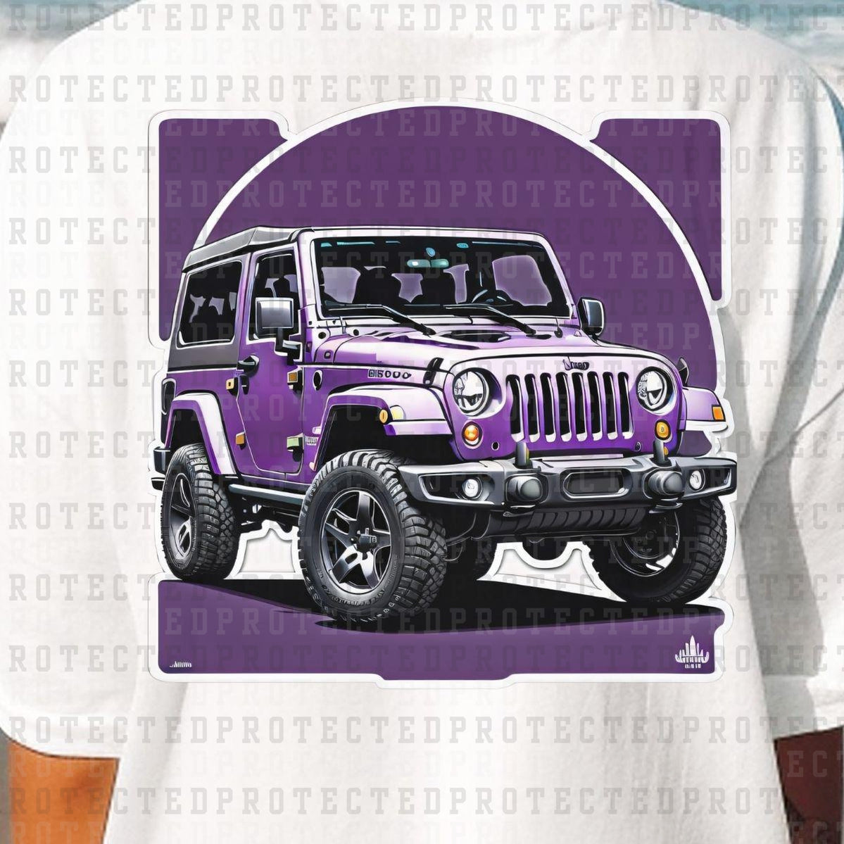 PURPLE JEEP - DTF TRANSFER