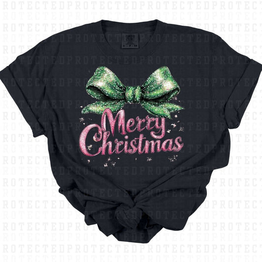 COQUETTE MERRY CHRISTMAS *FAUX SEQUIN* - DTF TRANSFER