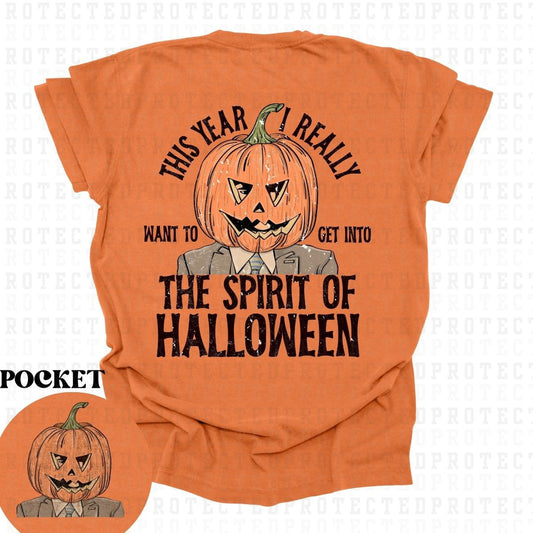 THE SPIRIT OF HALLOWEEN *GRUNGE* (POCKET/BACK) - DTF TRANSFER