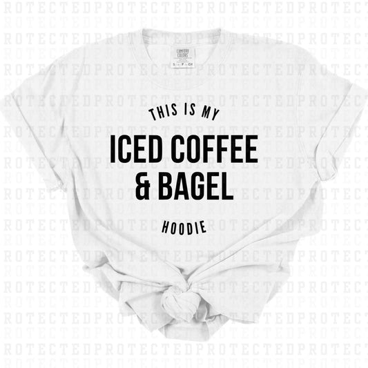 ICED COFFEE AND BAGEL *SINGLE COLOR* - DTF TRANSFER