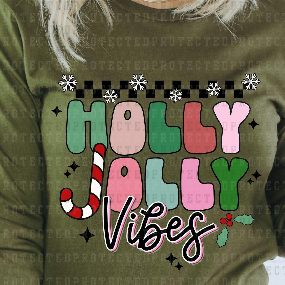 HOLLY JOLLY VIBES - DTF TRANSFER