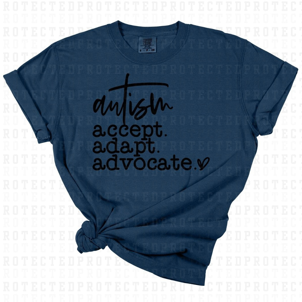 AUTISM ACCEPT ADAPT ADVOCATE *SINGLE COLOR* - DTF TRANSFER