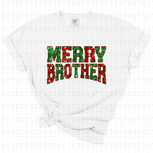 MERRY BROTHER *FAUX SEQUIN* - DTF TRANSFER