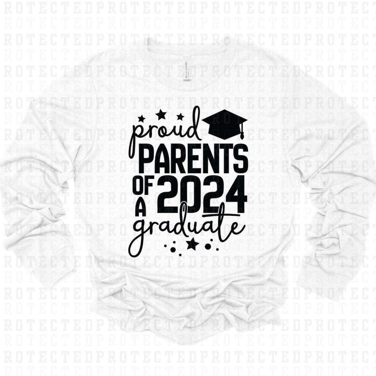 PROUD PARENTS OF A 2024 GRADUATE *SINGLE COLOR* - DTF TRANSFER