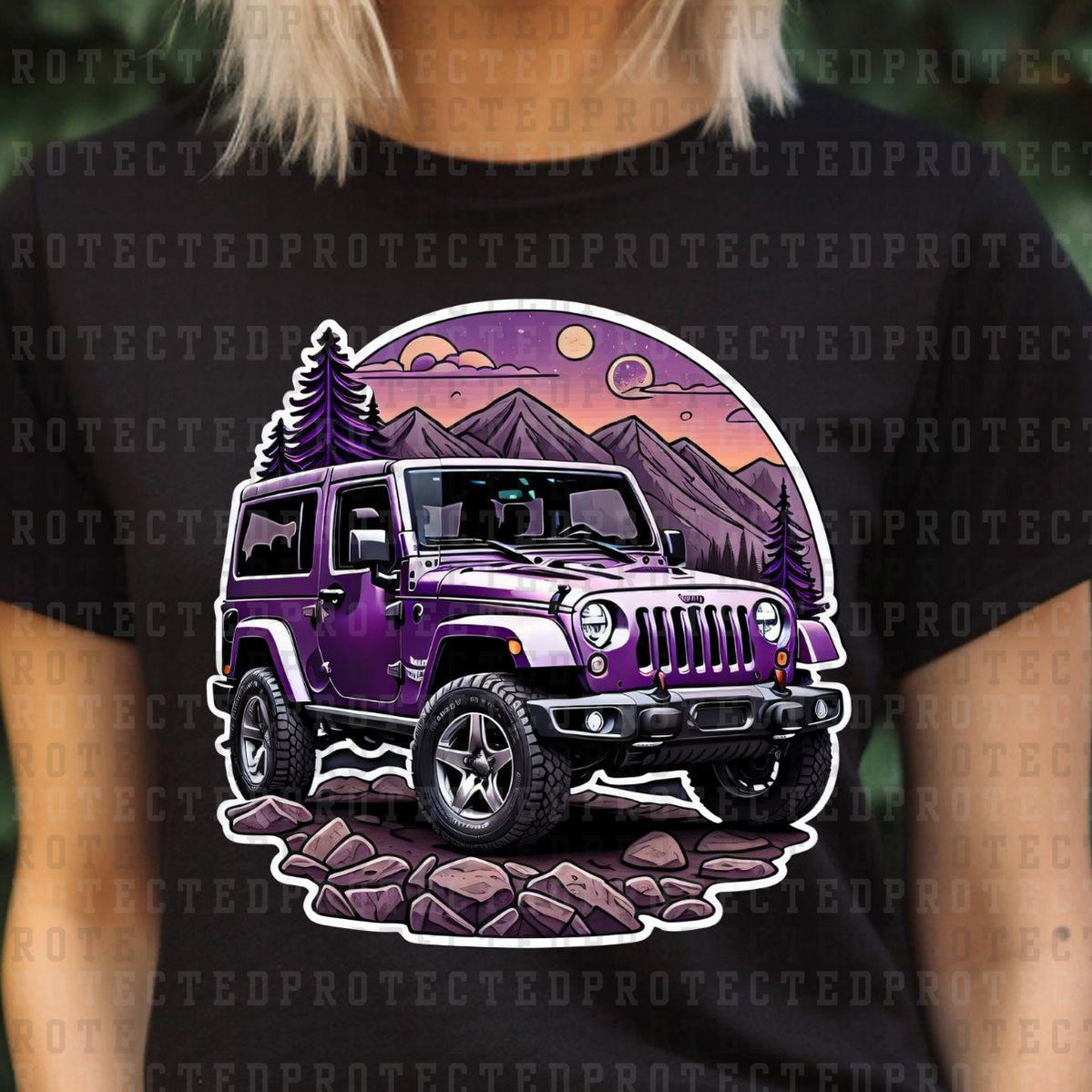 PURPLE JEEP - DTF TRANSFER