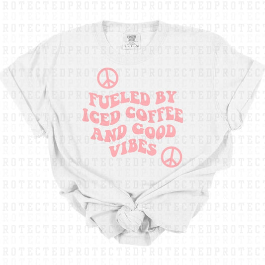 ICED COFFEE & GOOD VIBES *SINGLE COLOR* - DTF TRANSFER