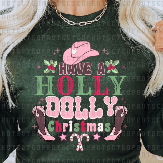 HAVE A HOLLY DOLLY CHRISTMAS - DTF TRANSFER