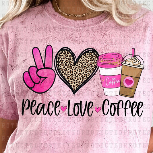 PEACE LOVE COFFEE - DTF TRANSFER