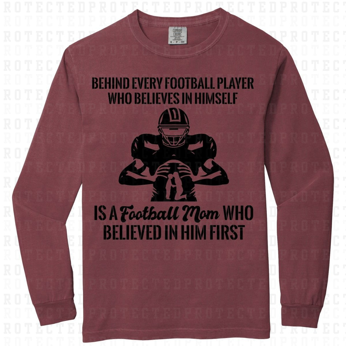 BEHIND EVERY FOOTBALL PLAYER *SINGLE COLOR* - DTF TRANSFER