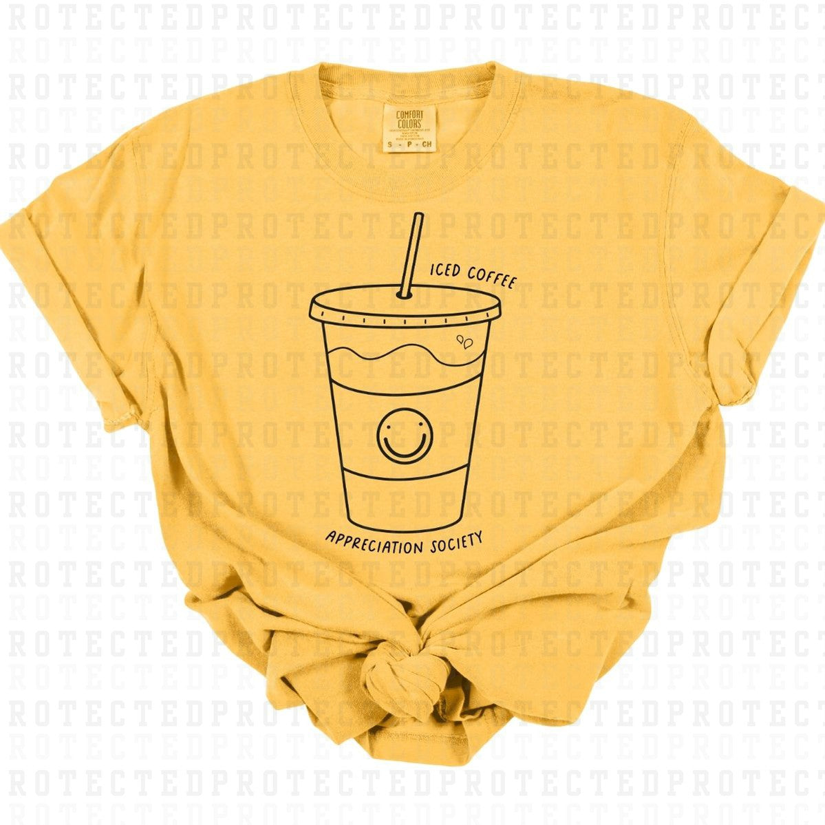 ICED COFFEE APPRECIATION SOCIETY *SINGLE COLOR* - DTF TRANSFER