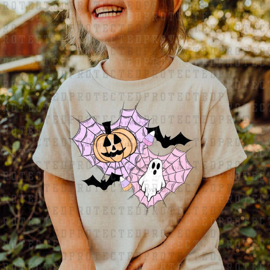 GHOST PUMPKIN WEBS BATS -  DTF TRANSFER