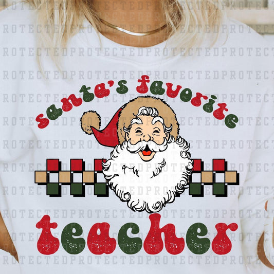 SANTAS FAVORITE TEACHER - DTF TRANSFER