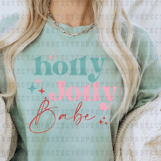 HOLLY JOLLY BABE - DTF TRANSFER