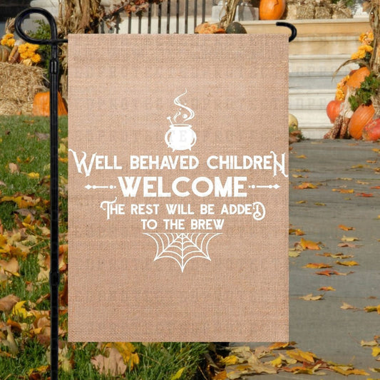 WELL BEHAVED CHILDREN WELCOME *SINGLE COLOR* - DTF TRANSFER