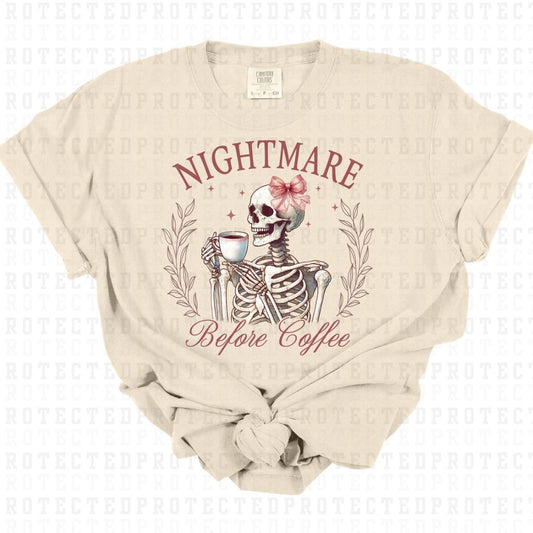 COQUETTE NIGHTMARE BEFORE COFFEE - DTF TRANSFER