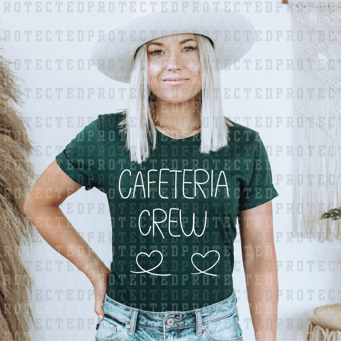 CAFETERIA CREW *WHITE* - DTF TRANSFER