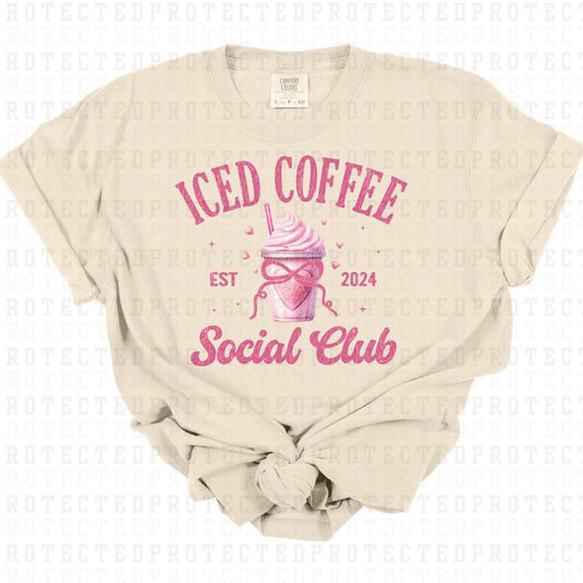 COQUETTE ICED COFFEE SOCIAL CLUB *W/GRUNGE* - DTF TRANSFER