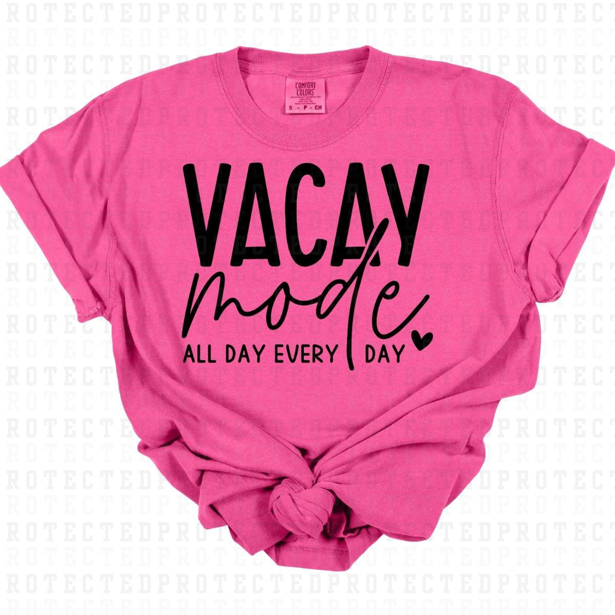 VACAY MODE *BLACK - SINGLE COLOR* - DTF TRANSFER