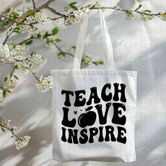 TEACH LOVE INSPIRE *SINGLE COLOR* - DTF TRANSFER