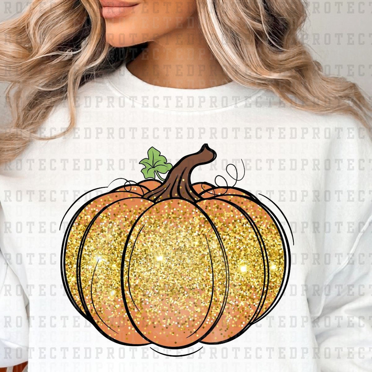 PUMPKIN *FAUX SEQUIN* -  DTF TRANSFER