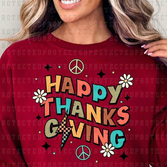 RETRO HAPPY THANKSGIVING - DTF TRANSFER