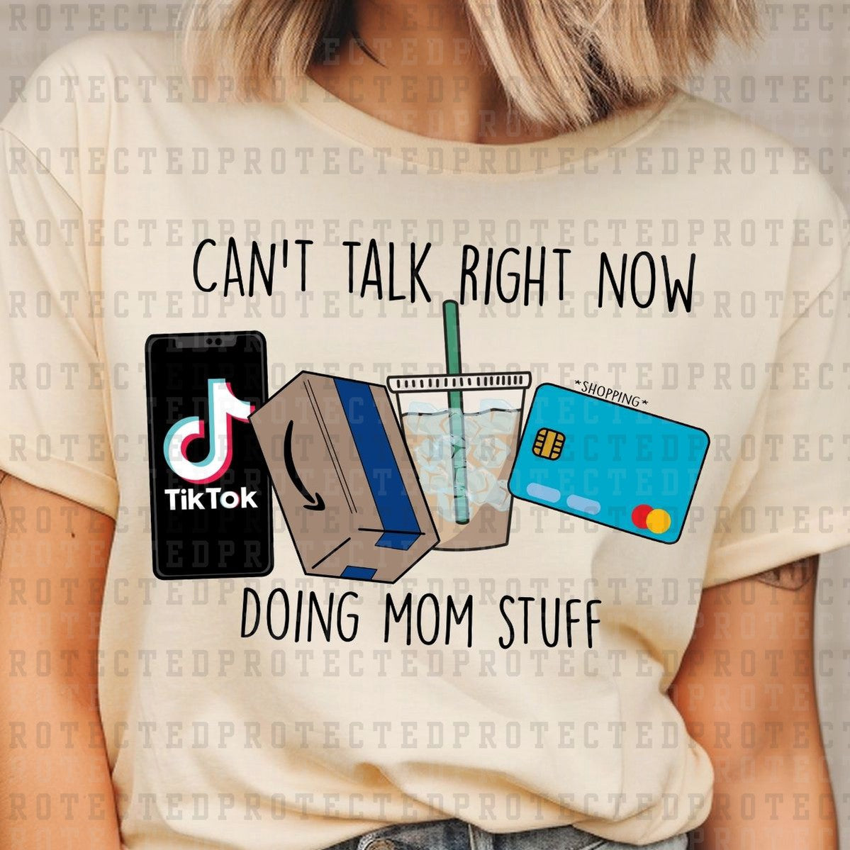 CANT TALK RIGHT NOW DOING MOM STUFF - DTF TRANSFER