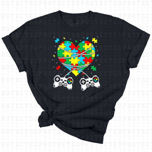 AUTISM HEART & GAMER CONTROLLERS - DTF TRANSFER