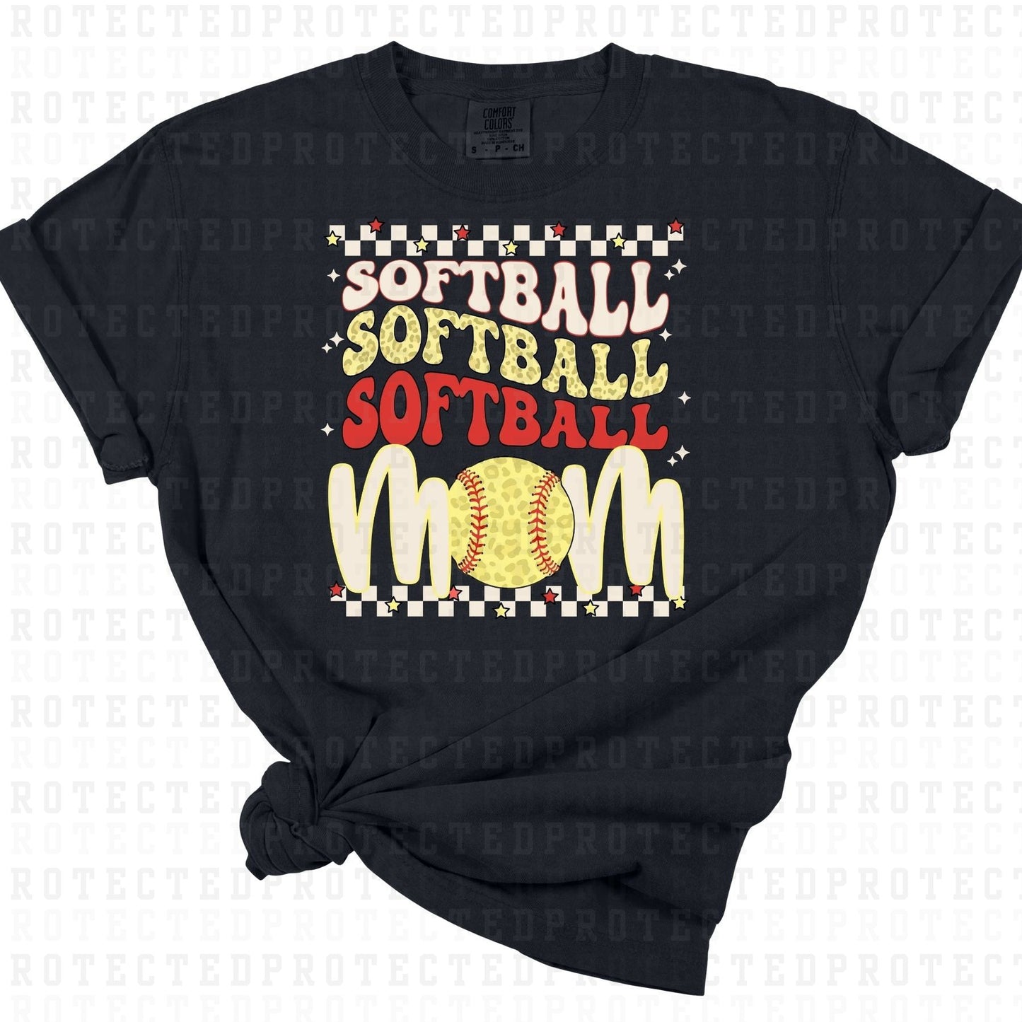 SOFTBALL 3X MOM *WHITE TEXT* - DTF TRANSFER