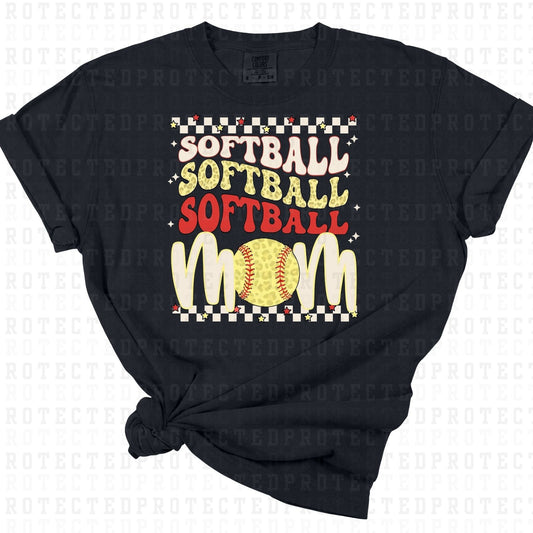 SOFTBALL 3X MOM *WHITE TEXT* - DTF TRANSFER