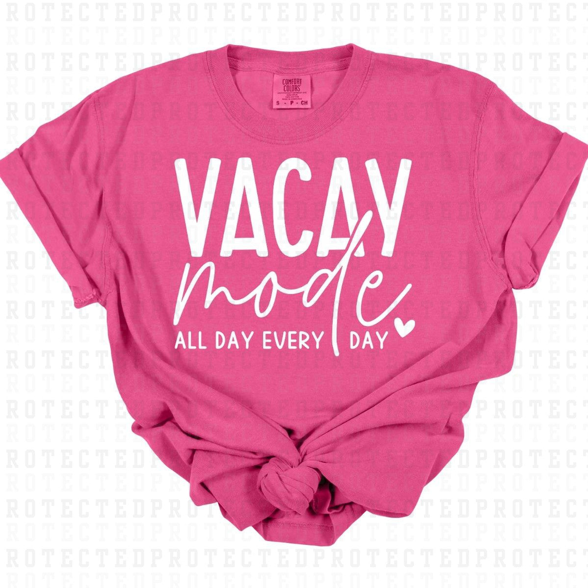 VACAY MODE *WHITE - SINGLE COLOR* - DTF TRANSFER