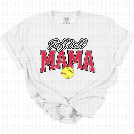 SOFTBALL MAMA *RED* - DTF TRANSFER