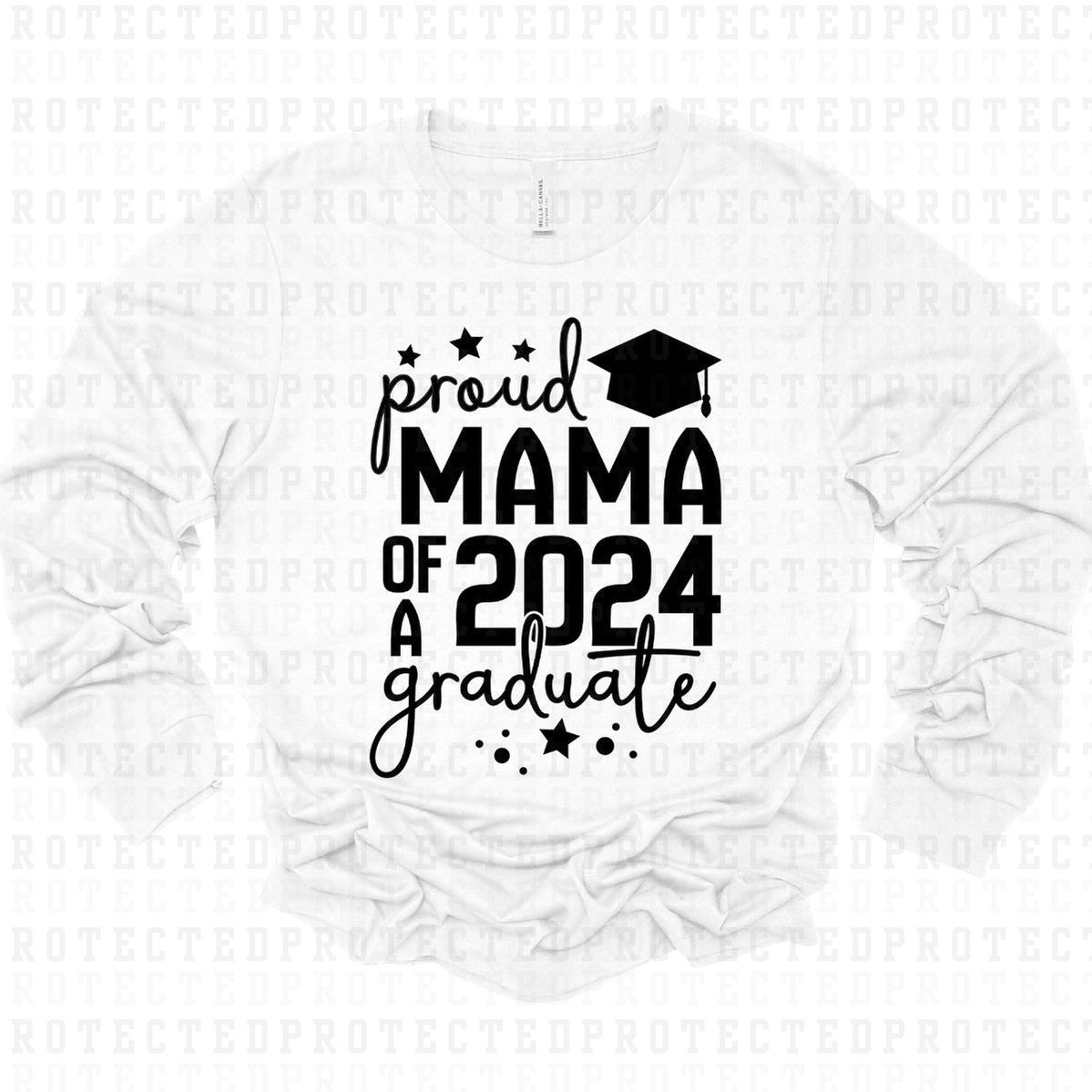 PROUD MAMA OF A 2024 GRADUATE *SINGLE COLOR* - DTF TRANSFER