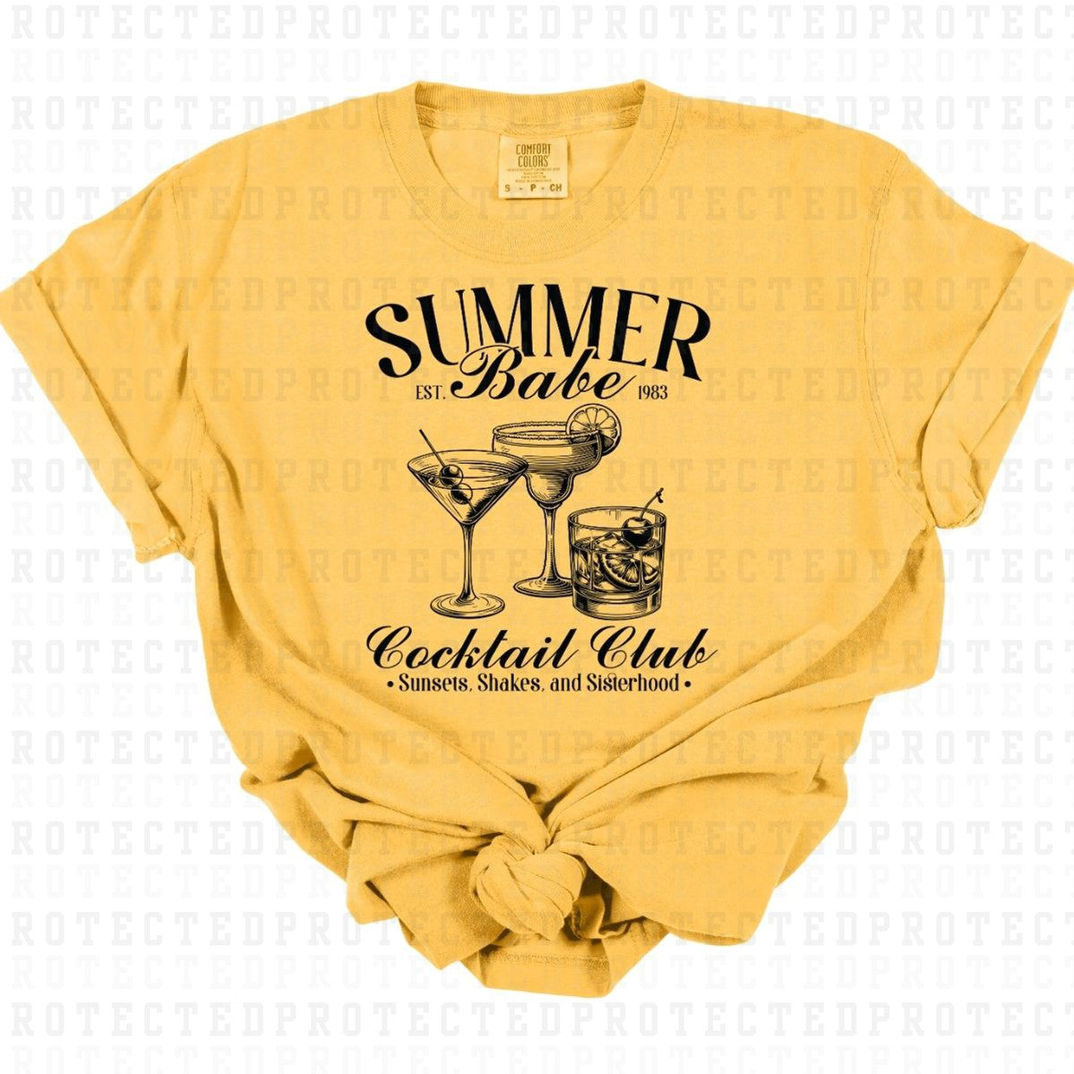 COQUETTE SUMMER BABE COCKTAIL CLUB *SINGLE COLOR* - DTF TRANSFER